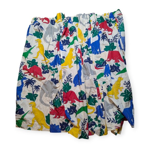 Vintage 90s Dinosaur Print Curtain Panels 62